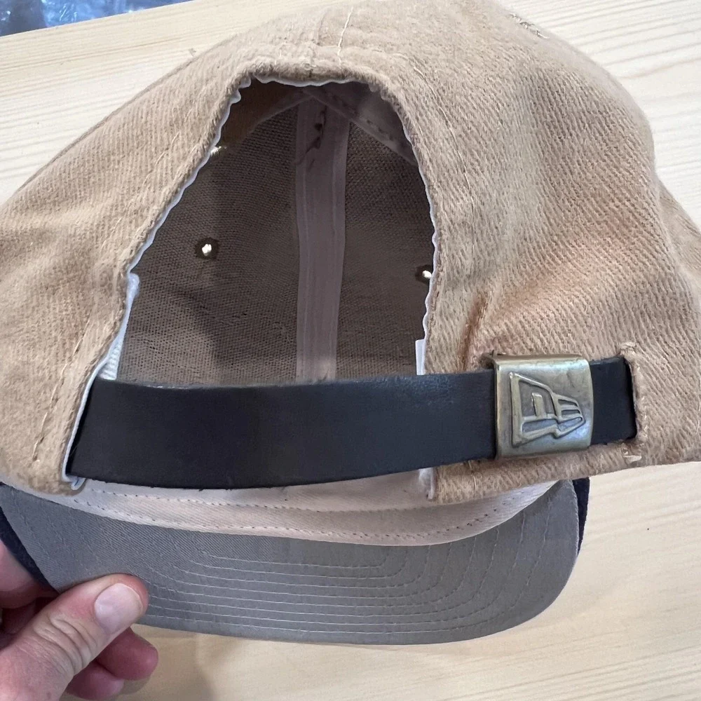 Coors Light New Era Hat Cap Strap Back Mens One Size Beige Navy Duck Corduroy